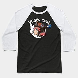 Vespa Girl V2 Baseball T-Shirt